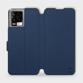 Etui Soft Touch do Realme 8 Pro - wzór Głęboki granat z platyną