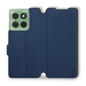 Etui Soft Touch do Motorola Edge 60 - wzór Głęboki granat z platyną