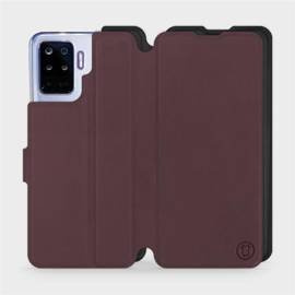 Etui Soft Touch do OPPO Reno 5 Lite - wzór Matowy burgund z czernią