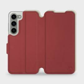 Etui Soft Touch do Samsung Galaxy S23 - wzór Zachodząca czerwień z platyną