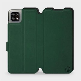 Etui Soft Touch do Samsung Galaxy A22 5G - wzór Miejska zieleń z czernią