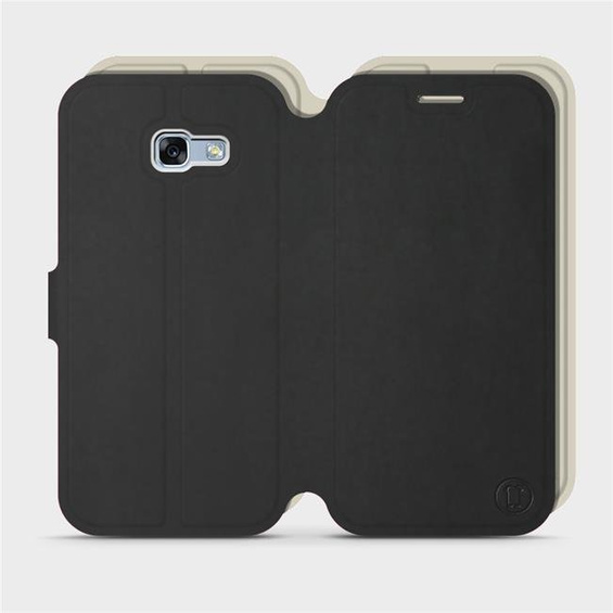 Etui Soft Touch do Samsung Galaxy A5 2017 - wzór Satynowa czerń z platyną