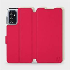 Etui Soft Touch do Samsung Galaxy M52 5G - wzór Żywa czerwień z platyną