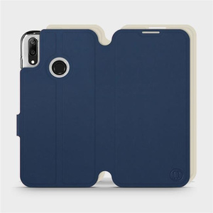 Etui Soft Touch do Huawei Y7 2019 - wzór Głęboki granat z platyną