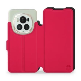 Etui Soft Touch do Huawei Honor Magic6 Pro - wzór Żywa czerwień z czernią