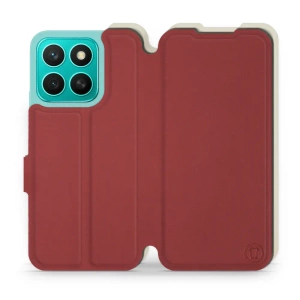 Etui Soft Touch do Huawei Honor X8c - wzór Zachodząca czerwień z platyną