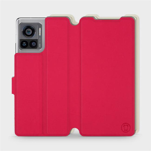 Etui Soft Touch do Motorola Edge 30 Ultra - wzór Żywa czerwień z platyną