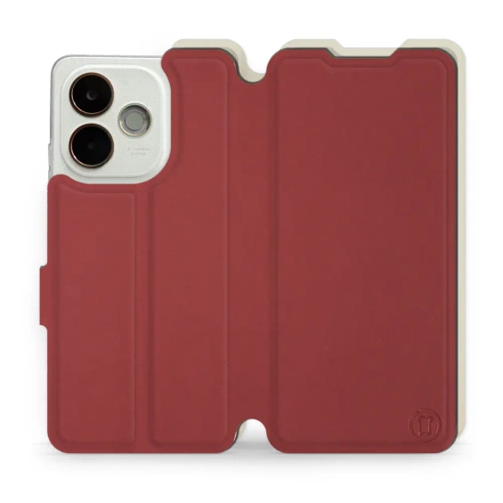 Etui Soft Touch do OPPO A5 Pro 5G - wzór Zachodząca czerwień z platyną
