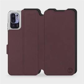 Etui Soft Touch do Xiaomi Redmi Note 10 5G - wzór Matowy burgund z czernią