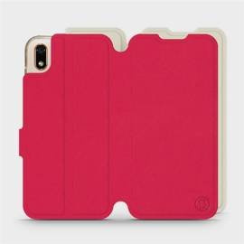 Etui Soft Touch do Huawei Y5 2019 - wzór Żywa czerwień z platyną