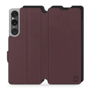 Etui Soft Touch do Sony Xperia 1 V - wzór Matowy burgund z czernią