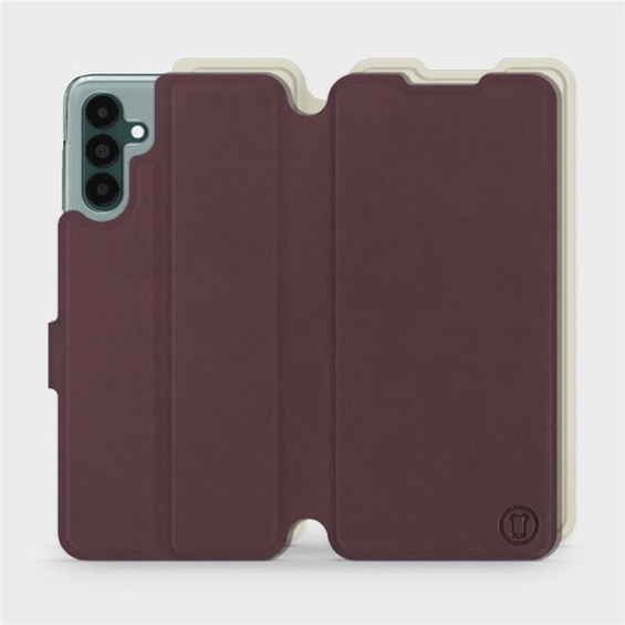 Etui Soft Touch do Samsung Galaxy A04S - wzór Matowy burgund z platyną