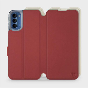 Etui Soft Touch do Motorola Moto G41 - wzór Zachodząca czerwień z platyną