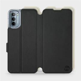 Etui Soft Touch do Motorola Moto G31 - wzór Satynowa czerń z platyną