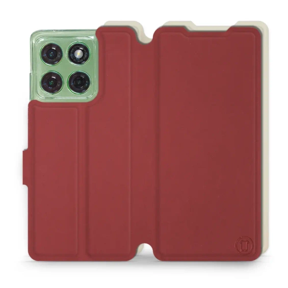 Etui Soft Touch do Motorola Edge 60 - wzór Zachodząca czerwień z platyną