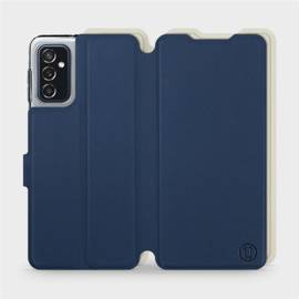 Etui Soft Touch do Samsung Galaxy M52 5G - wzór Głęboki granat z platyną