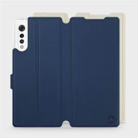 Etui Soft Touch do LG Velvet - wzór Głęboki granat z platyną