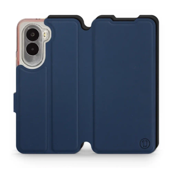 Etui Soft Touch do Xiaomi POCO M7 - wzór Głęboki granat z czernią