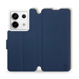 Etui Soft Touch do Xiaomi Redmi Note 13 PRO - wzór Głęboki granat z platyną