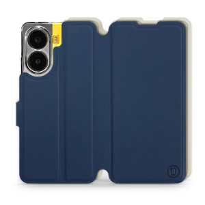 Etui Soft Touch do Xiaomi POCO X7 Pro - wzór Głęboki granat z platyną