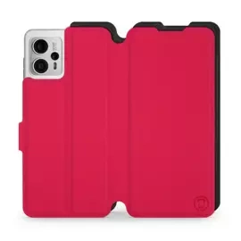 Etui Soft Touch do Motorola Moto G23 - wzór Żywa czerwień z czernią