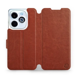 Etui do Infinix HOT 40i - wzór Brown&Gray