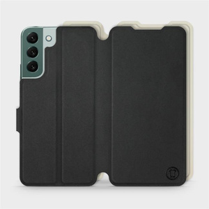 Etui Soft Touch do Samsung Galaxy S22 Plus - wzór Satynowa czerń z platyną