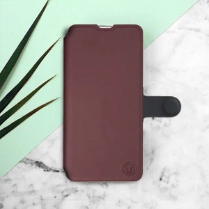 Etui Soft Touch do Xiaomi Redmi 15 - wzór Matowy burgund z czernią