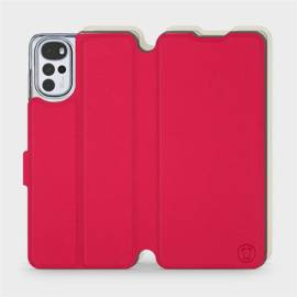 Etui Soft Touch do Motorola Moto G22 - wzór Żywa czerwień z platyną