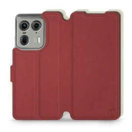 Etui Soft Touch do Motorola Edge 50 Ultra - wzór Zachodząca czerwień z platyną