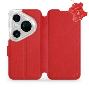 Etui ze skóry naturalnej do Huawei Pura 80 Ultra - wzór Red Leather