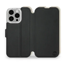 Etui Soft Touch do Apple iPhone 16 Pro - wzór Satynowa czerń z platyną
