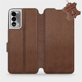 Etui ze skóry naturalnej do Realme GT Master Edition - wzór Brown Leather