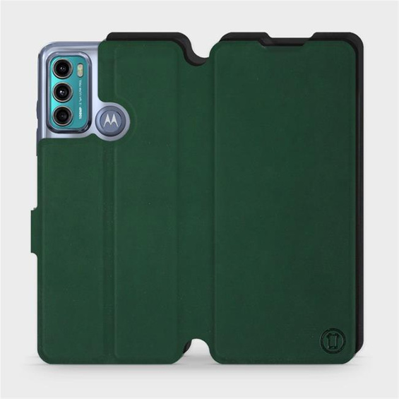 Etui Soft Touch do Motorola Moto G60 - wzór Miejska zieleń z czernią