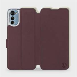 Etui Soft Touch do Motorola Moto E32s - wzór Matowy burgund z platyną