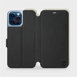 Etui Soft Touch do Apple iPhone 13 Pro Max - wzór Satynowa czerń z platyną