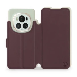 Etui Soft Touch do Huawei Honor Magic6 Pro - wzór Matowy burgund z platyną