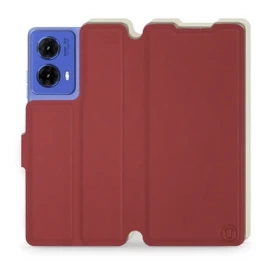 Etui Soft Touch do Motorola Moto G85 5G - wzór Zachodząca czerwień z platyną