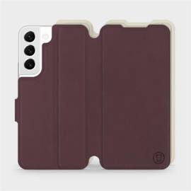 Etui Soft Touch do Samsung Galaxy S22 - wzór Matowy burgund z platyną