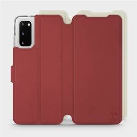 Etui Soft Touch do Samsung Galaxy S20 - wzór Zachodząca czerwień z platyną