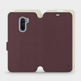 Etui Soft Touch do Xiaomi Pocophone F1 - wzór Matowy burgund z platyną