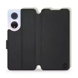 Etui Soft Touch do OPPO A98 5G - wzór Satynowa czerń z platyną