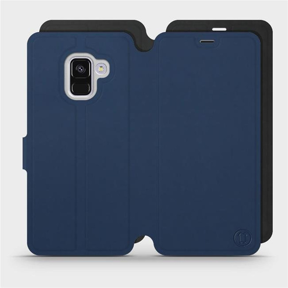 Etui Soft Touch do Samsung Galaxy A8 2018 - wzór Głęboki granat z czernią