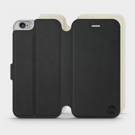 Etui Soft Touch do Apple iPhone 6s - wzór Satynowa czerń z platyną