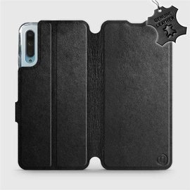 Etui ze skóry naturalnej do Huawei P Smart Pro - wzór Black Leather