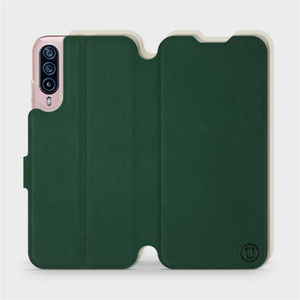 Etui Soft Touch do HTC Desire 22 Pro - wzór Miejska zieleń z platyną