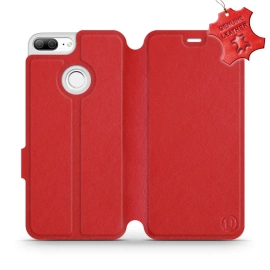 Etui ze skóry naturalnej do Huawei Honor 9 Lite - wzór Red Leather