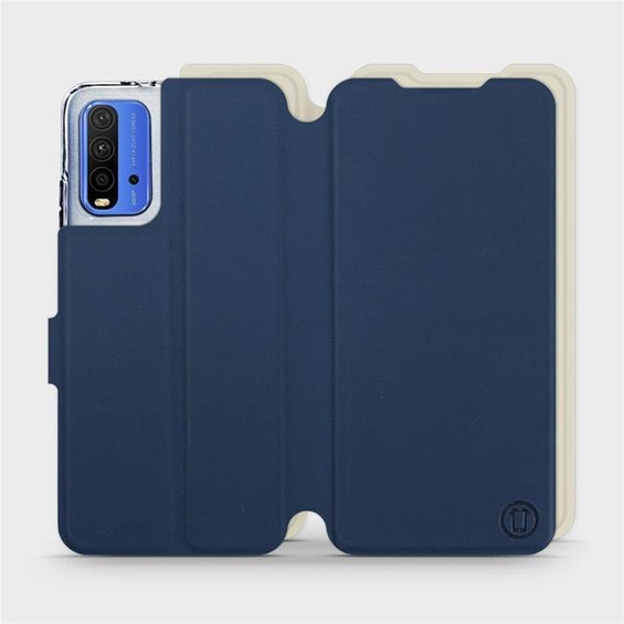 Etui Soft Touch do Xiaomi Redmi 9T - wzór Głęboki granat z platyną