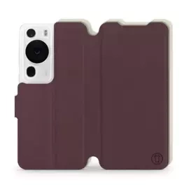 Etui Soft Touch do Huawei P60 Pro - wzór Matowy burgund z platyną