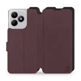 Etui Soft Touch do Realme C53 - wzór Matowy burgund z czernią